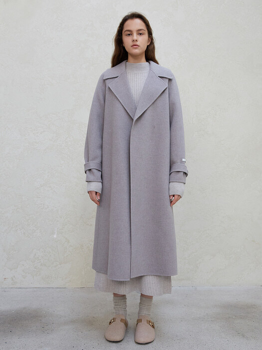 Cashmere Blend Belted Handmade Coat. NW1WWHA28