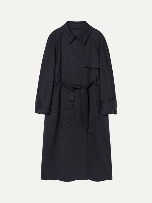 Simple Trench Coat Navy