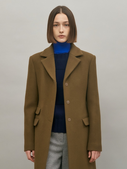 SLIM LINE COAT - BROWN