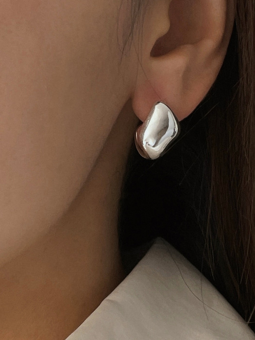 silver925 marble earring