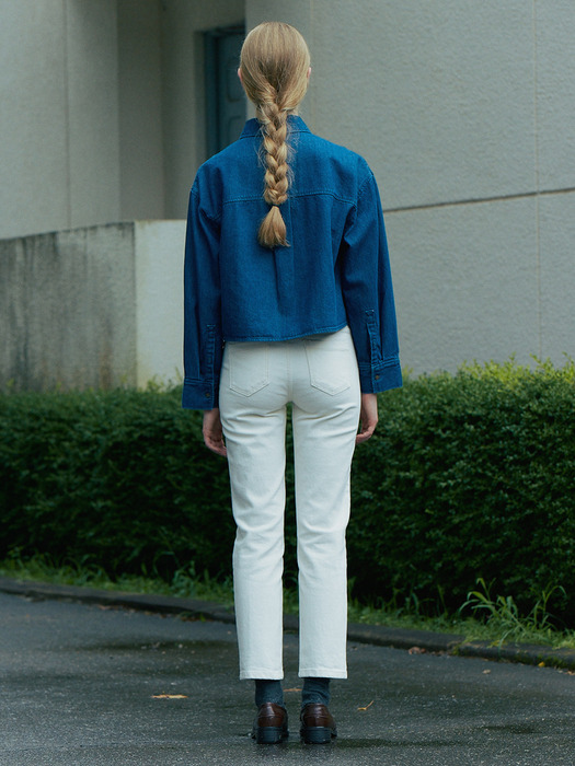 Mid-rise Straight Jeans_CREAM