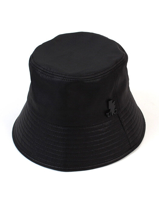 Shiny Black Drop Bucket Hat 버킷햇