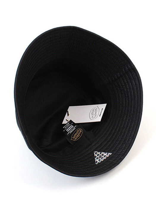 Shiny Black Drop Bucket Hat 버킷햇