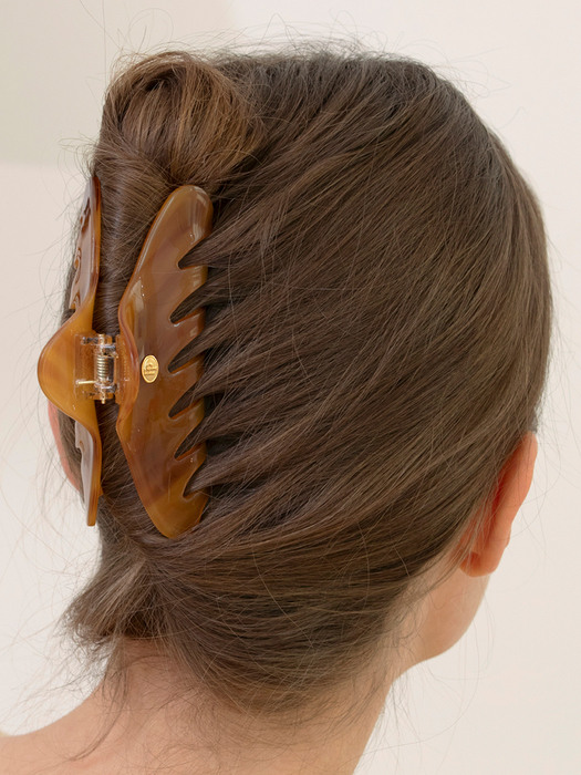 brown marble hair clip (2colors)