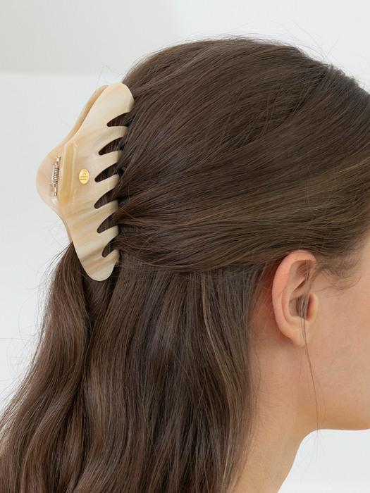 brown marble hair clip (2colors)