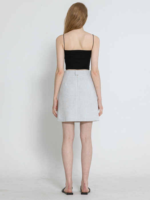 Linen Tweed Mini Skirt