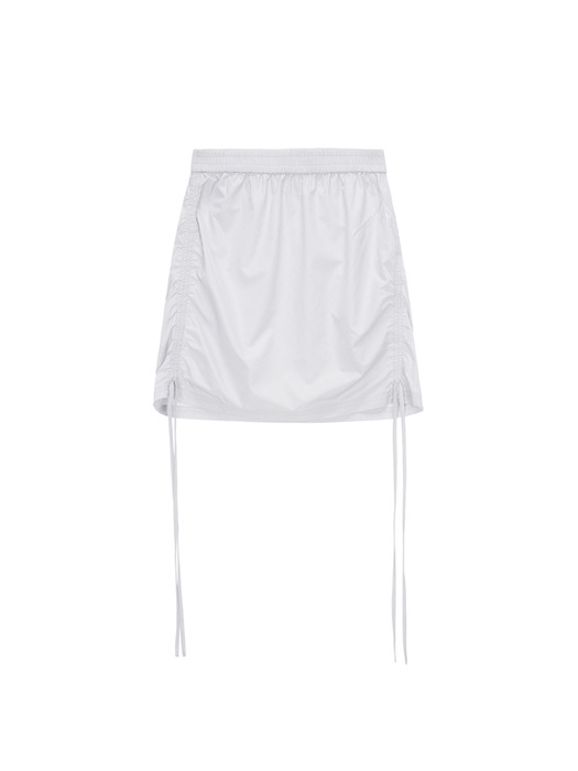 SIDE STRING MINI SKIRT IN LIGHT GREY