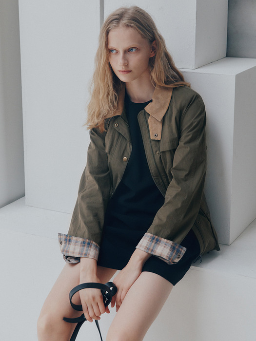 [City Outdoor] Belted Technical Field Jacket