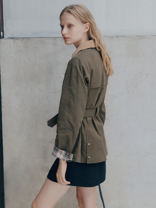 [City Outdoor] Belted Technical Field Jacket