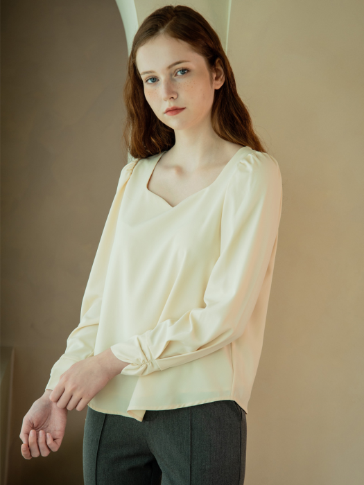 WED Peach love collar blouse_2 color