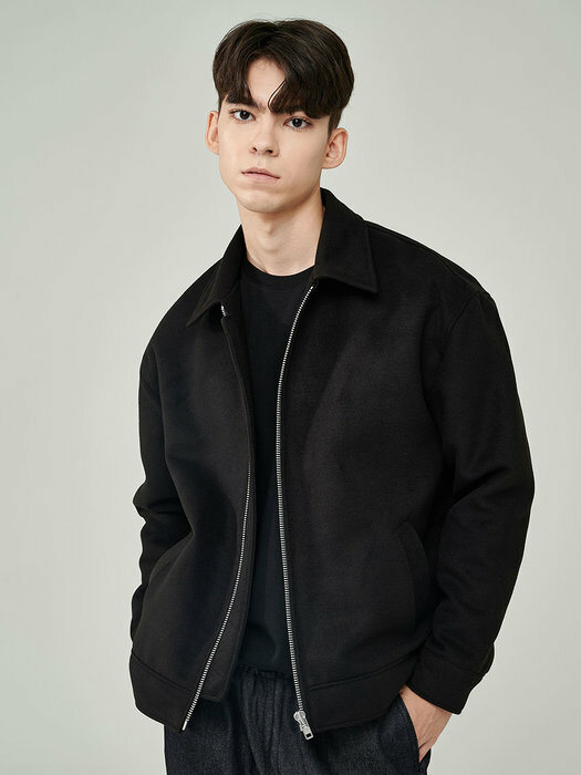 SEMI-OVER MINIMAL JACKET (BLACK)