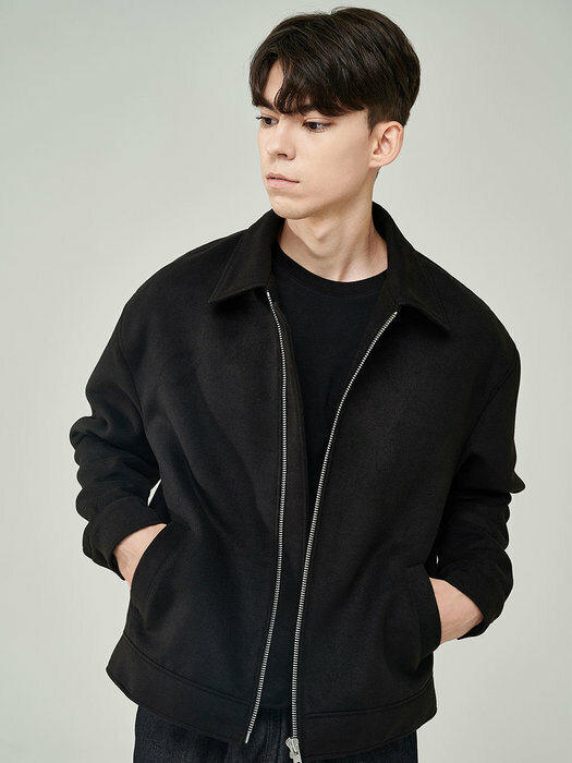 SEMI-OVER MINIMAL JACKET (BLACK)