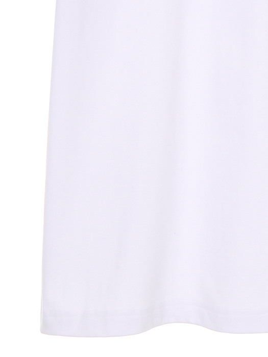 프린지 장식 오버핏 티셔츠 [WHITE]