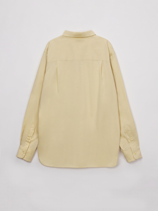 OVERFIT POINT LABEL POCKET SHIRT_YELLOW