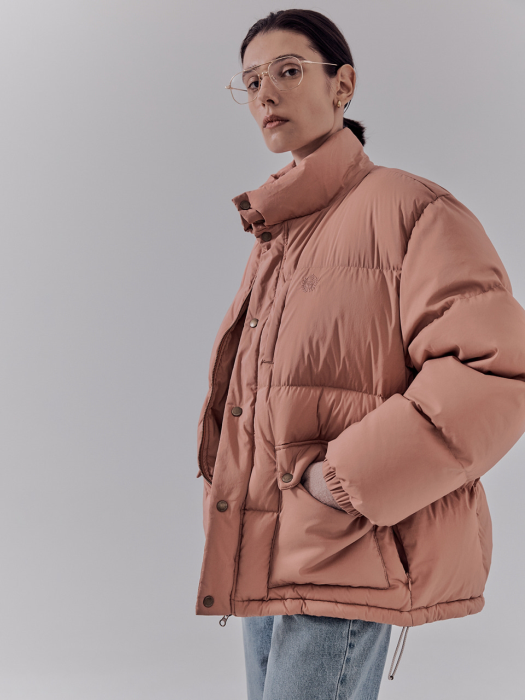 CLASSIC GOOSE DOWN PUFFER JACKET PEACH PINK_UDJU2D222P2