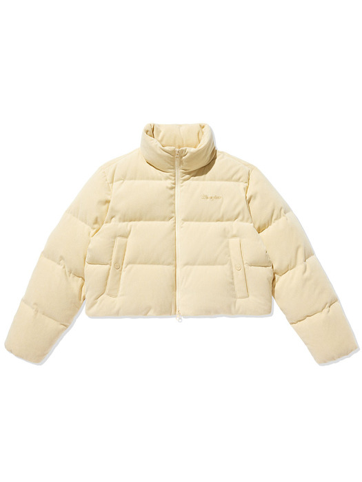 (W) Corduroy Puffer-Down Jumper Ivory