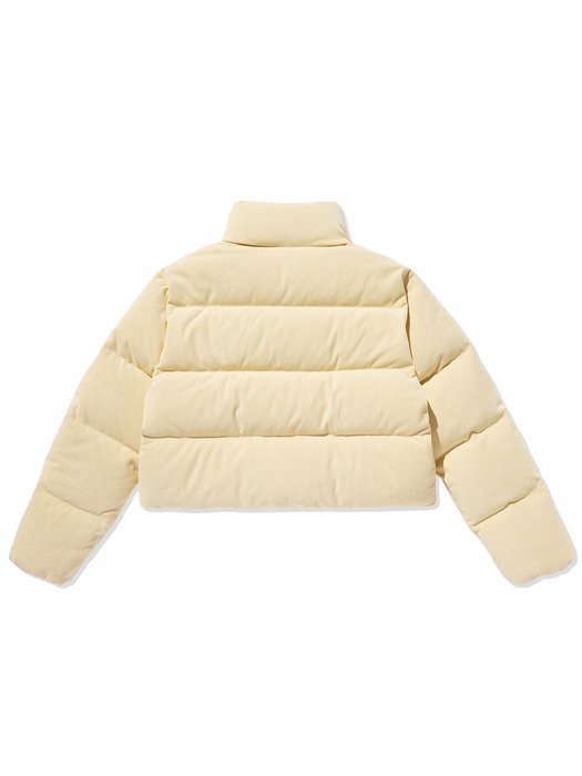 (W) Corduroy Puffer-Down Jumper Ivory