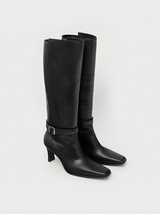BUSO belted long boots_black