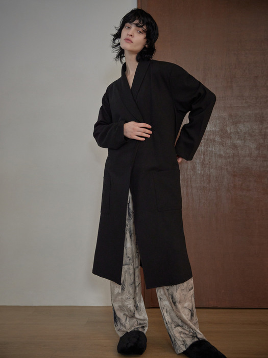 CLASSIC LONG ROBE_deep black (women)