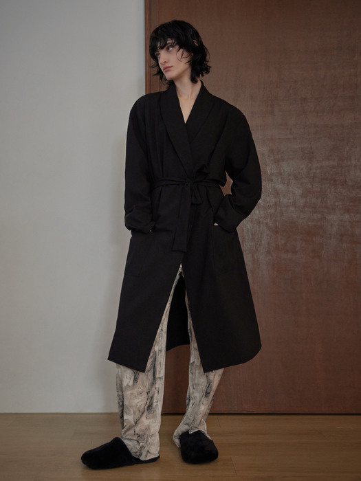 CLASSIC LONG ROBE_deep black (women)