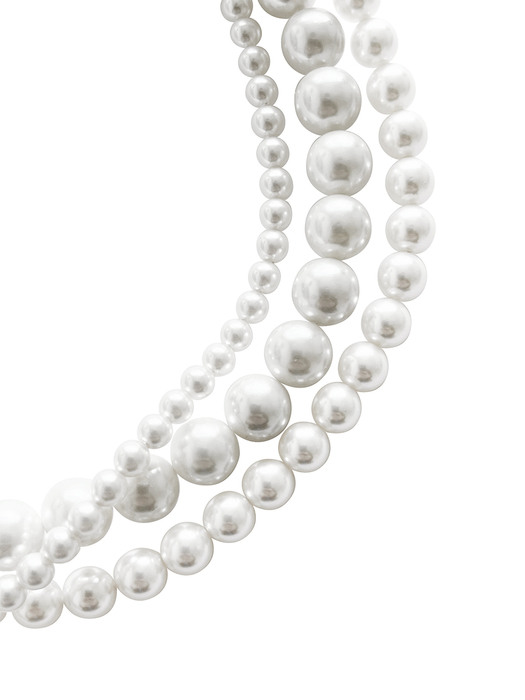 3 Line Pearl Necklace