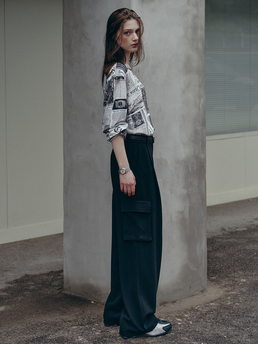 [Drama Signature] Pleated Cargo Trousers_3color