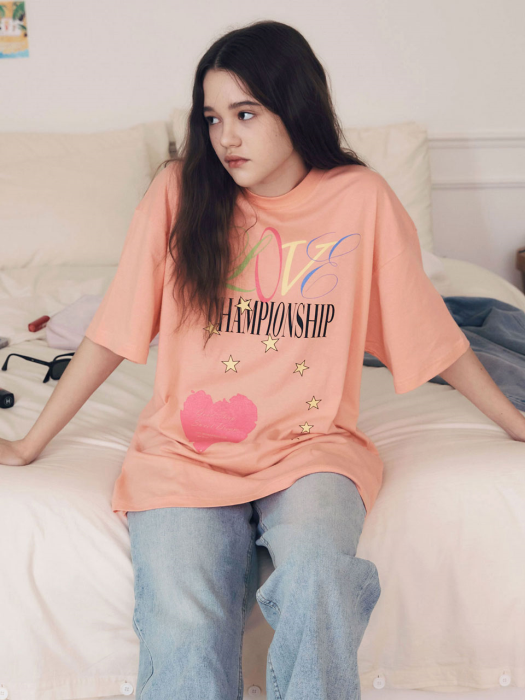 Milky Way overfit T-shirt [Coral]