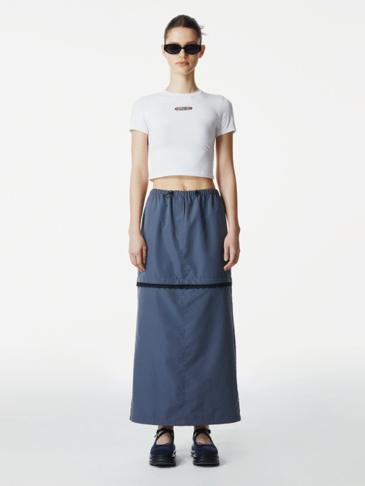 Lace Detachable Skirt (Charcoal)