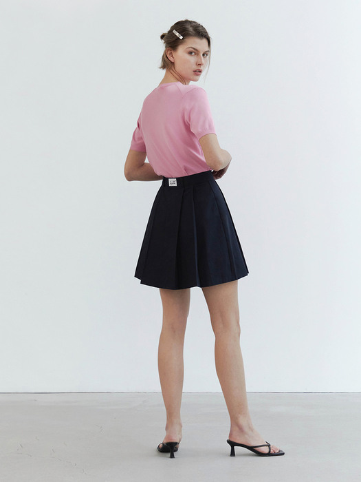 Short pleats skirts / Navy