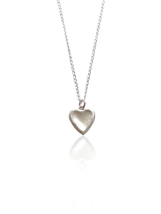 white sparkling heart necklace (Silver 925)