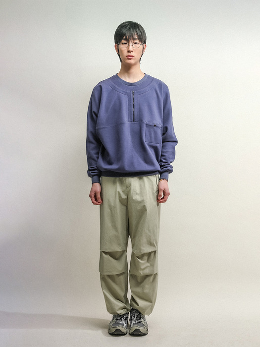 PIPI PARACHUTE PANTS-BEIGE GREEN