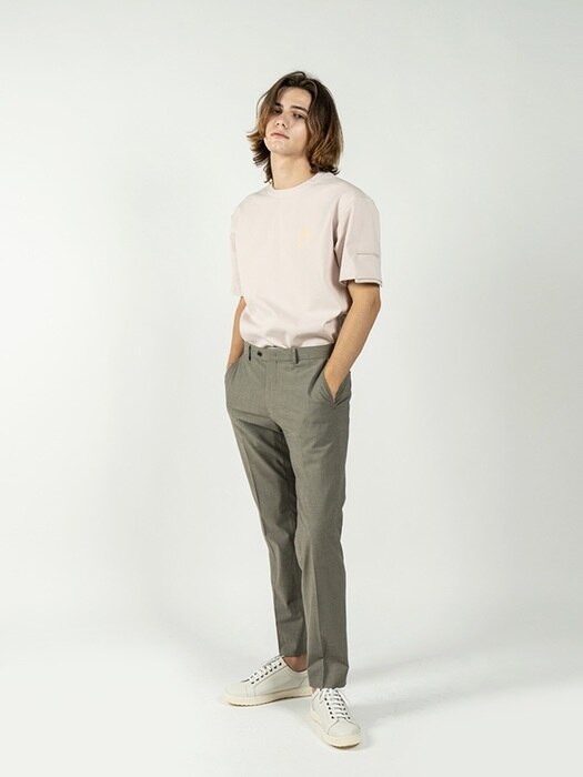 [BIG SIZE] TAPERED SLACKS_KHAKI