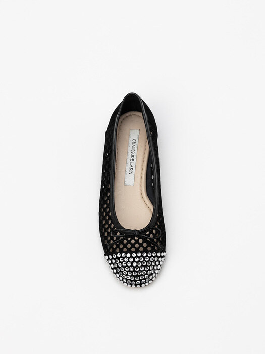 Dippin Embellished Flat Shoes in Black