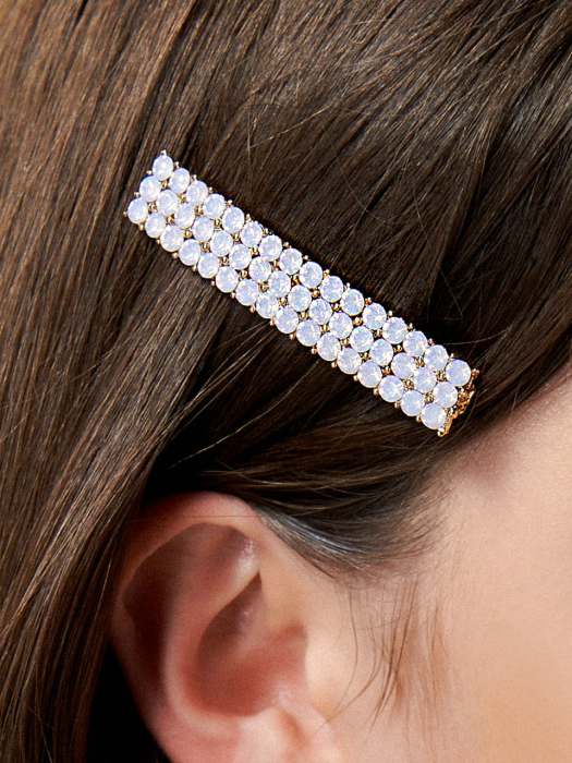 Pink Opal Pave Hair-clip Ia145