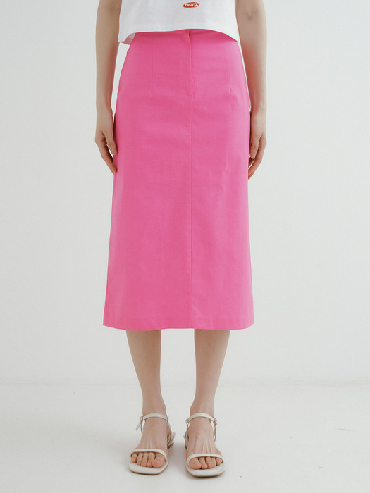 TIR MIDI SKIRT PINK