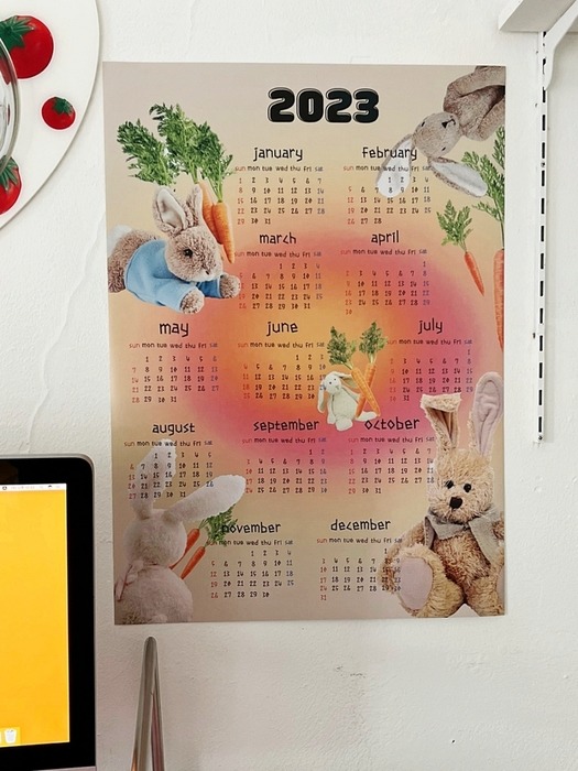 Love Rabbit 2023 Calendar Poster (Gradation)