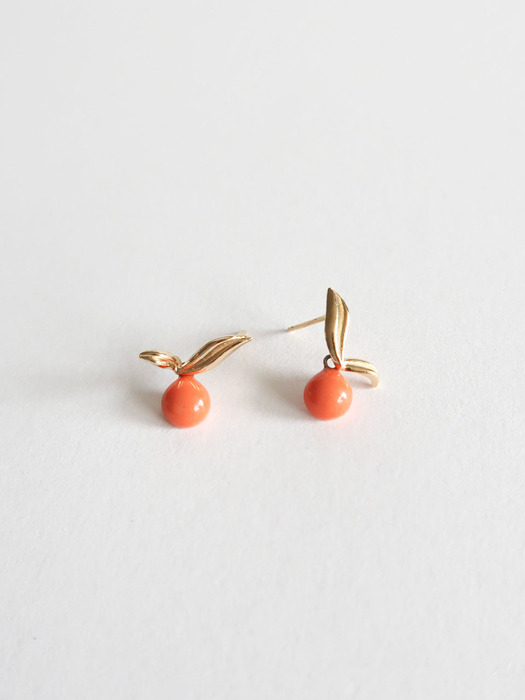silver 925 Summer fruit earring [DOL orange]