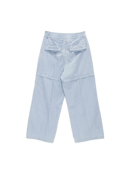 WASHED CARGO STITCH PANTS IN BLUE
