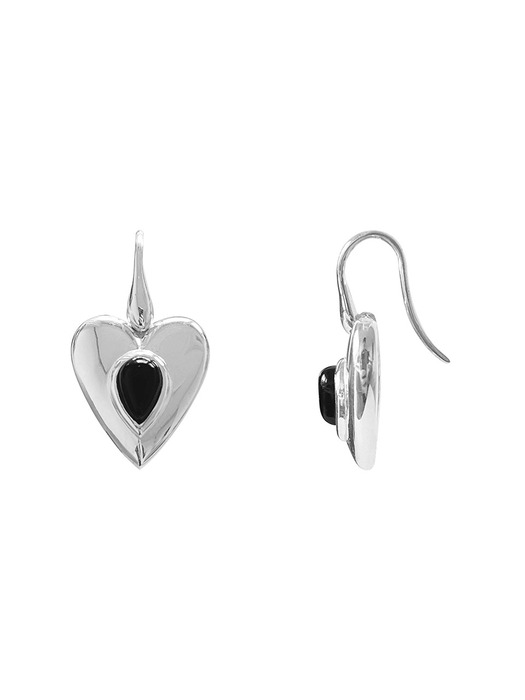 Quartz & Heart Earrings