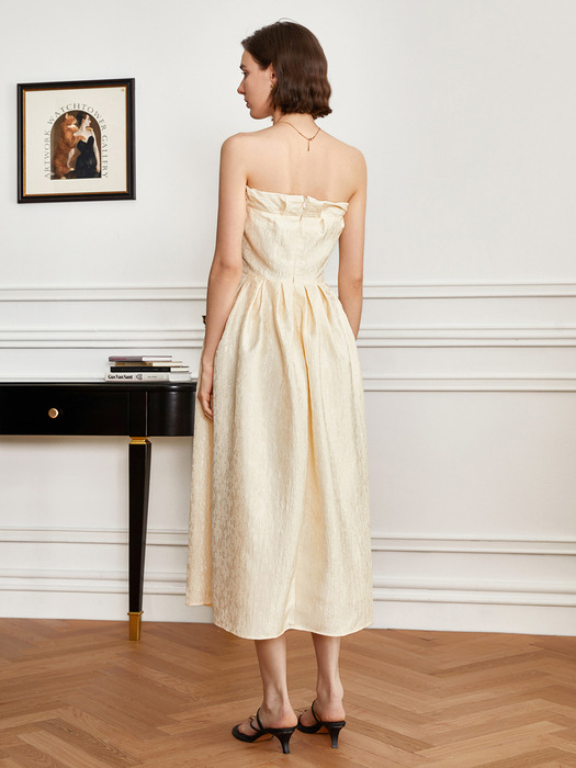 YY_French court style tube top dress