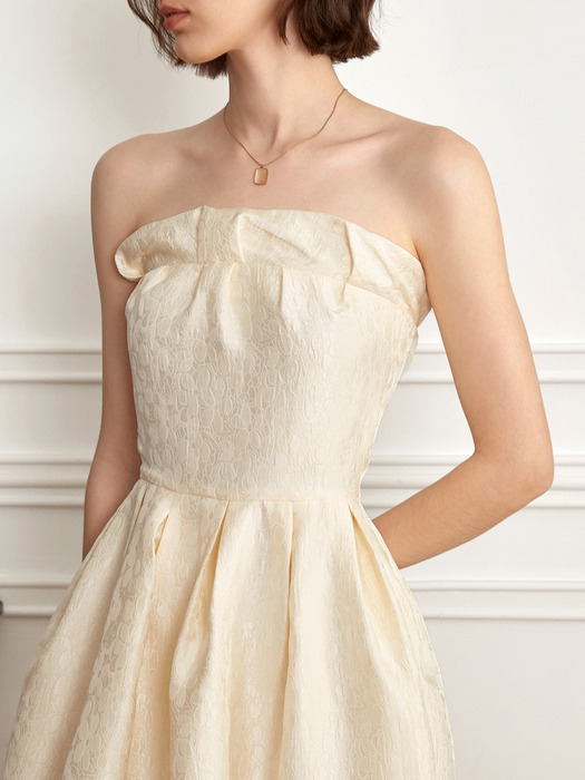 YY_French court style tube top dress