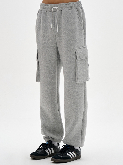 [23FW clove] Neoprene Jogger Pants_Men (Melange Grey)