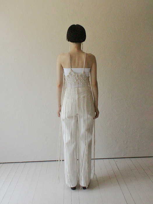  Macrame Halterneck Dress (CREAM)