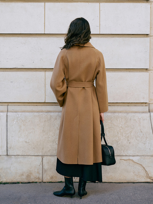 High Neck Long Handmade Coat[LMBCWICT703]-Camel