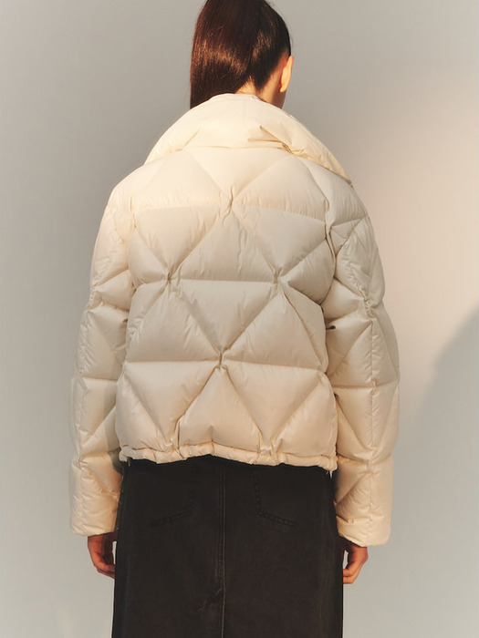 Quilted Short Puffer Down  Ivory (KE3X38M030)