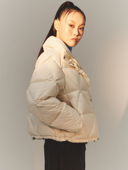Quilted Short Puffer Down  Ivory (KE3X38M030)
