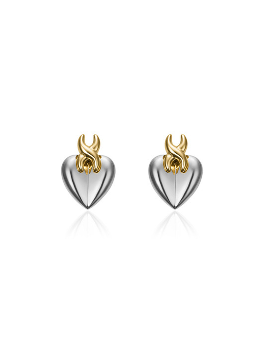 X Heart Studs