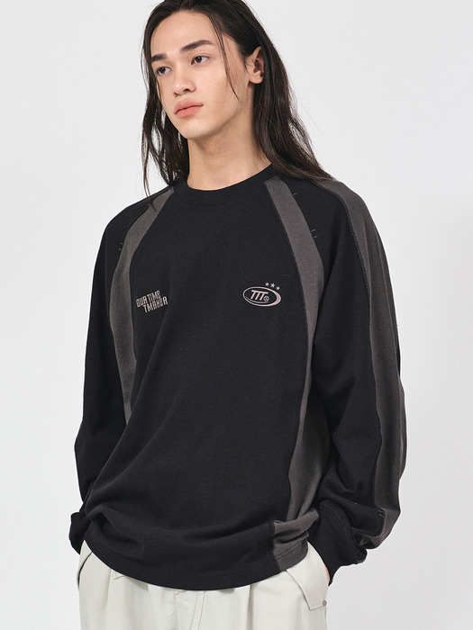 OVERSIZED RAGLAN LONGSLEEVE BK