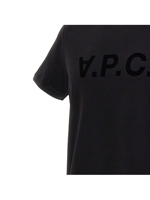 24SS VPC 벨벳 로고 티셔츠 블랙 COBQX H26943 LZZ