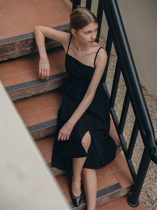 [단독] Suspender Unbalanced Dress